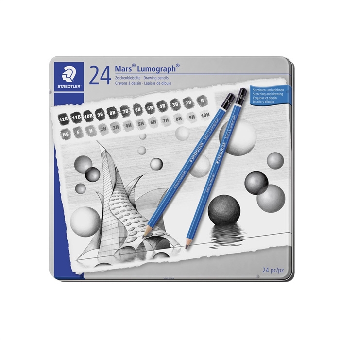 Staedtler Ołówek Mars Lumograph zestaw (24)