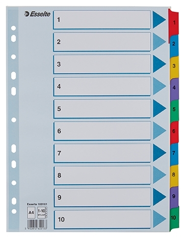 Esselte Register Mylar karton A4 1-10

Esselte Rejestr Mylar karton A4 1-10