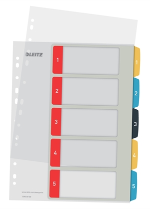 Leitz Rejestr drukowalny PP A4+ 1-5 Wygodne kolory