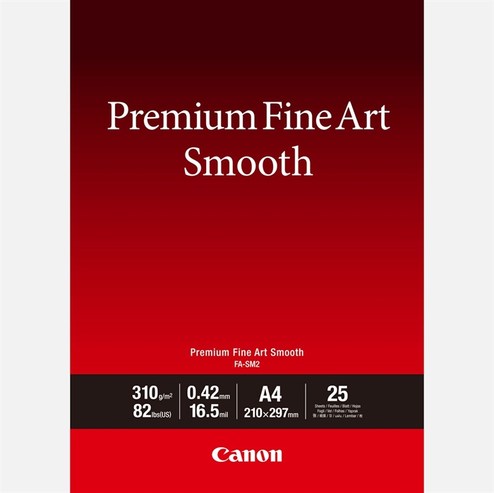 Canon FA-SM2 FineArt Premium Smooth - A4, 25 ark

Canon FA-SM2 jest wysokiej jakości papierem artystycznym o gładkiej powierzchni. Format A4, 25 arkuszy.