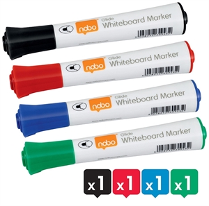 Nobo WB Marker Glide rund 3mm zestaw (4)