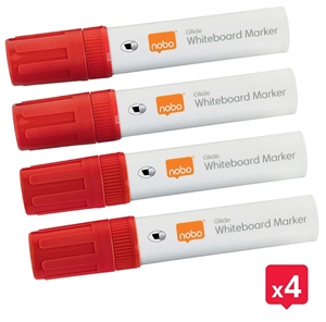 Nobo WB Marker Glide Jumbo skośny 10mm czerwony (4)