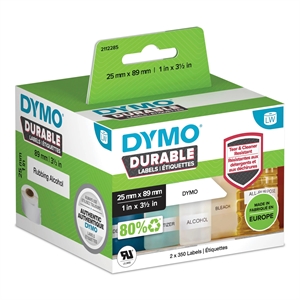 Etykiety Dymo LabelWriter Durable, rozmiar 25 x 89 mm. Rolka zawierająca 700 etykiet szt.