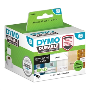 Drukarka etykiet Dymo LabelWriter trwała, wielozadaniowa, kwadratowa, 25 mm x 25 mm, szt.