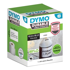 Dymo LabelWriter Durable - etykietowy drukarka nadawcza, duża etykieta przesyłkowa o wymiarach 104 mm x 159 mm szt.