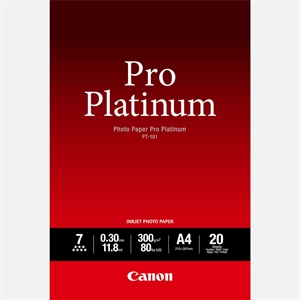 Canon Photo Paper Pro Platinum 300g/m² - A4, 20 ark

Canon Photo Paper Pro Platinum 300g/m² - A4, 20 ark