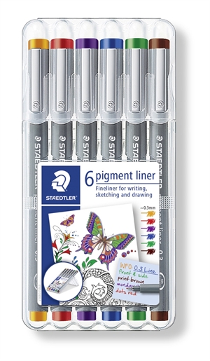 Staedtler Fineliner pigment liner 0,3mm zestaw (6)