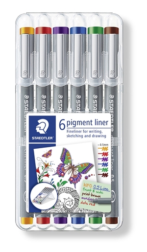 Staedtler Fineliner pigment liner 0,5mm zestaw (6)