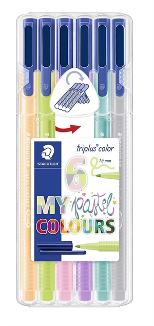 Staedtler Fiberpen Triplus Color 1,0mm Pastel ass (6) 

Staedtler Fiberpen Triplus Color 1,0mm Pastel ass (6)