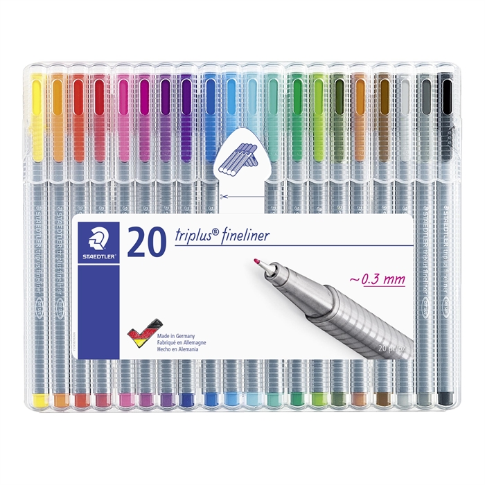 Staedtler Fineliner Triplus 0,3mm zestaw (20)