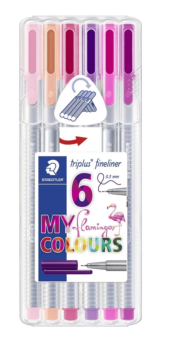 Staedtler Fineliner Triplus 0,3 mm Różowy flamand (6)