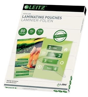 Leitz kieszonka laminacyjna, połysk 80my A4 (100)