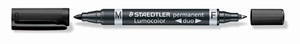 Staedtler Marker Lumocolor Duo Perm 0,6-1,5mm czarny