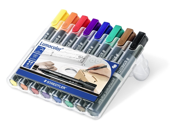 Staedtler Marker Lumocolor Perm skosztowana 2-5mm różne kolory (8)