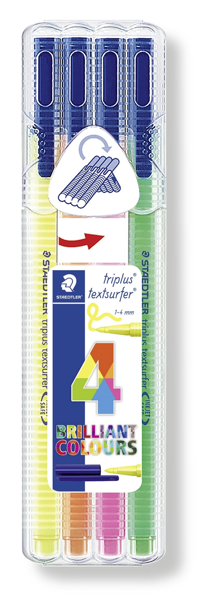 Staedtler Overstregningspen Textsurfer Triplus, zestaw 4 sztuki.