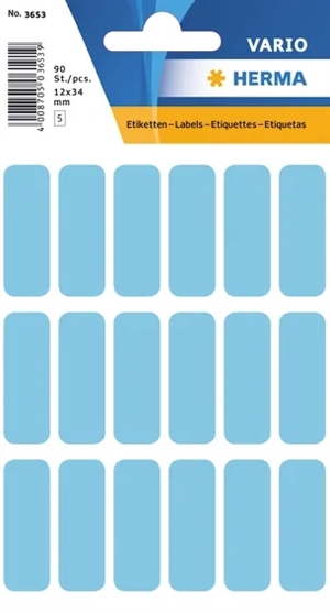 HERMA etykieta ręczna 12 x 34 mm, kolor niebieski, 90 szt.