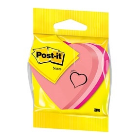 3M Pocztówki Post-it 70 x 70 mm, ''serce'' neonowe