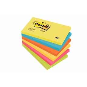 3M Notatki Post-it 76 x 127 mm, Energetyczne - 6 sztuk