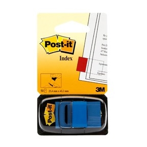 3M Post-it Indeksy 25,4 x 43,2 mm, niebieskie