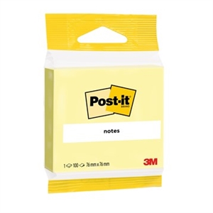 3M Post-it, żółta w kolorze kanarka, 76 x 76 mm, 100 kartek.
