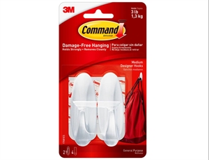 3M Command hook medium white (2)