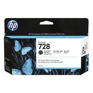 HP 728 130-ml Matte Black DesignJet pojemnik z tuszem