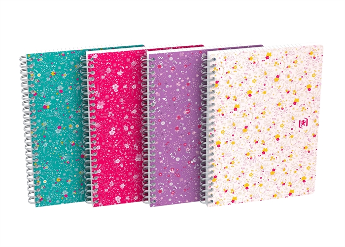 Oxford Floral notebook A5, linia, 60 kartek, 90g, różne wzory.