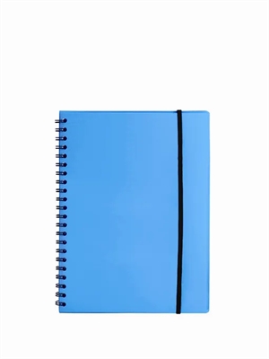 Büngers Notesbog A5 plast med spiralryg blå