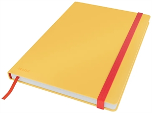 Leitz Notesbog Cosy HC L lin 80 ark 100g gulLeitz Notesbog Cosy HC L lin 80 ark 100g in yellow.