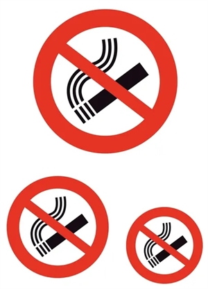 HERMA etykieta "No smoking" zakaz palenia itp., 3 szt.