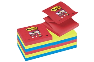 3M Notatki Samoprzylepne Z-Notes 76 x 76 mm, Super Sticky Jewel Pop - 6 opakowań