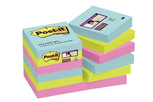 3M Karteczki samoprzylepne Post-it Super Sticky 47,6 x 47,6 mm Cosmic - 12 opakowań.