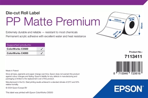 Epson PP Matowe Etykiety Premium, Wykrawane etykiety, 102 x 76 mm (365 etykiet)