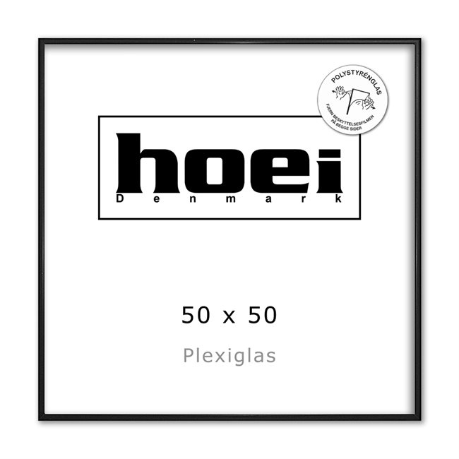 Sort aluminiowa rama 50 x 50 cm PLEXI