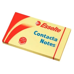 Esselte Contacta Notes 75 x 125 mm, żółty