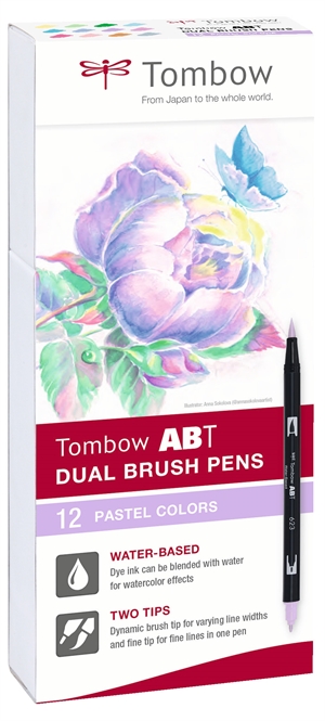 Tombow Marker ABT Dual Brush 12P-2 Pastel (12)