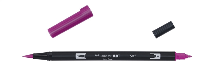 Tombow Marker ABT Dual Brush 685 - głęboka magenta