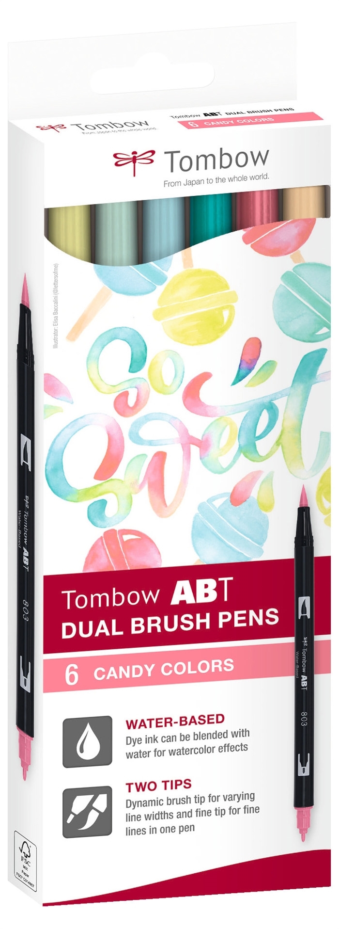 Tombow Marker ABT Dual Brush 6C-4 Pudełko na cukierki (6)