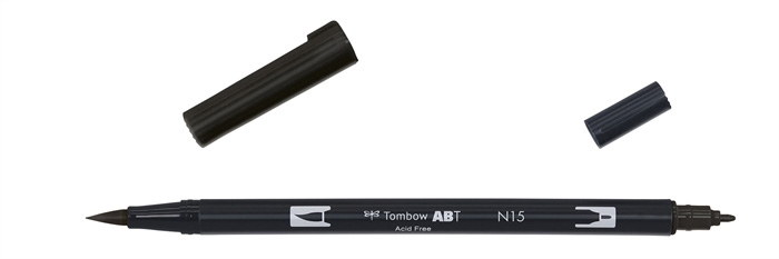 Tombow Marker ABT Dual Brush N15 czarny