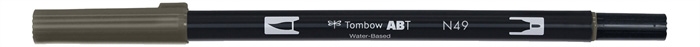 Tusz Tombow Marker ABT Dual Brush N49 ciepła szarość 8