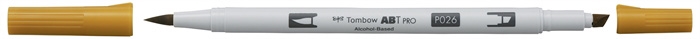 Tombow Marker alkoholowy ABT PRO Dual Brush 026 żółte złoto