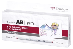 Marker Tombow alkoholowy ABT PRO Dual Brush 12P-2 Pastel (12)