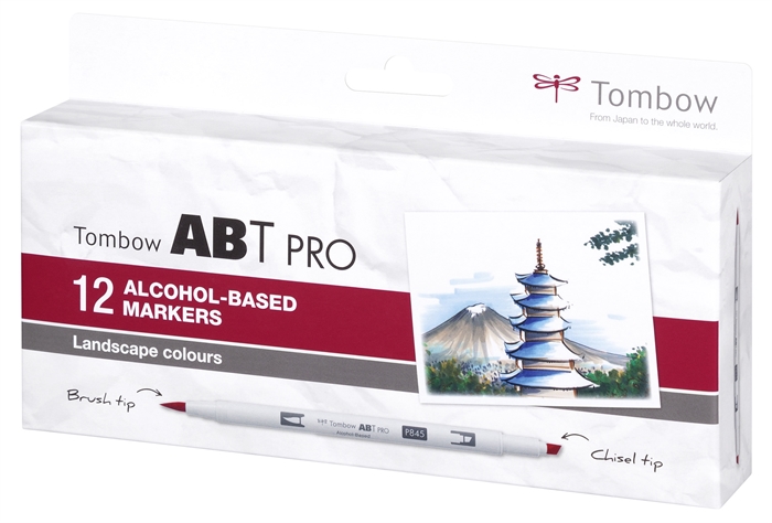 Marker Tombow alcoholowy ABT PRO Dual Brush 12P-4 Landscape (12)