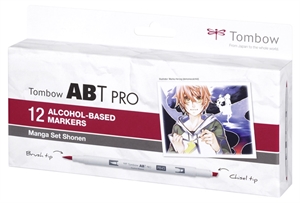 Tombow Marker alkoholowy ABT PRO Dual Brush 12P-5 - zestaw do Mangi (12)