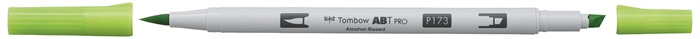 Marker alkoholowy Tombow ABT PRO Dual Brush 173 w kolorze zielonym wierzbowym.