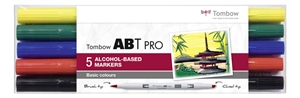 Marker alkoholowy Tombow ABT PRO Dual Brush 5P-1 Basic (5)