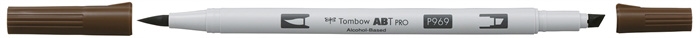 Tusz alkoholowy do markerów Tombow ABT PRO Dual Brush 969 czekolada