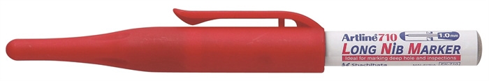 Artline Marker 710 o długim czubku, kolor czerwony