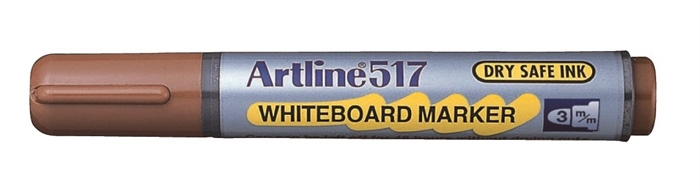 Marker tablicowy Artline 517, kolor brązowy.