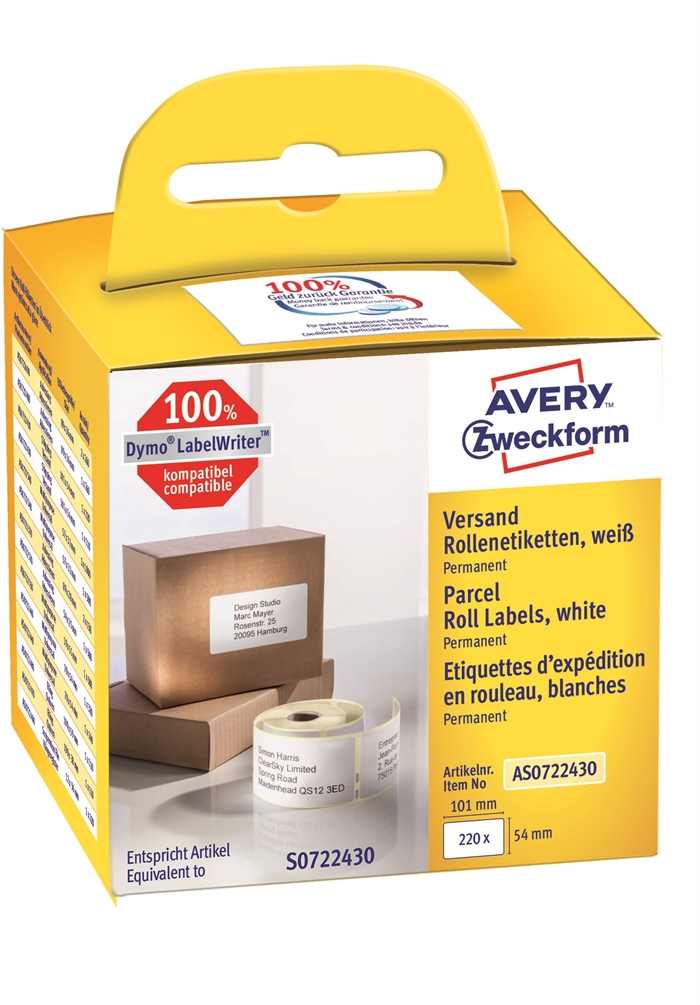 Avery etykieta przesyłkowa na rolce 101 x 54 mm, 220 szt.